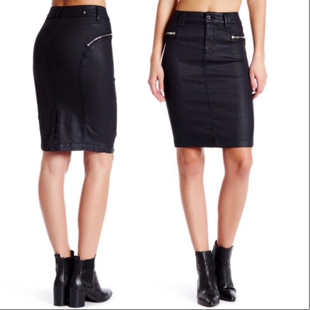 7 For All Mankind Coates denim pencil skirt